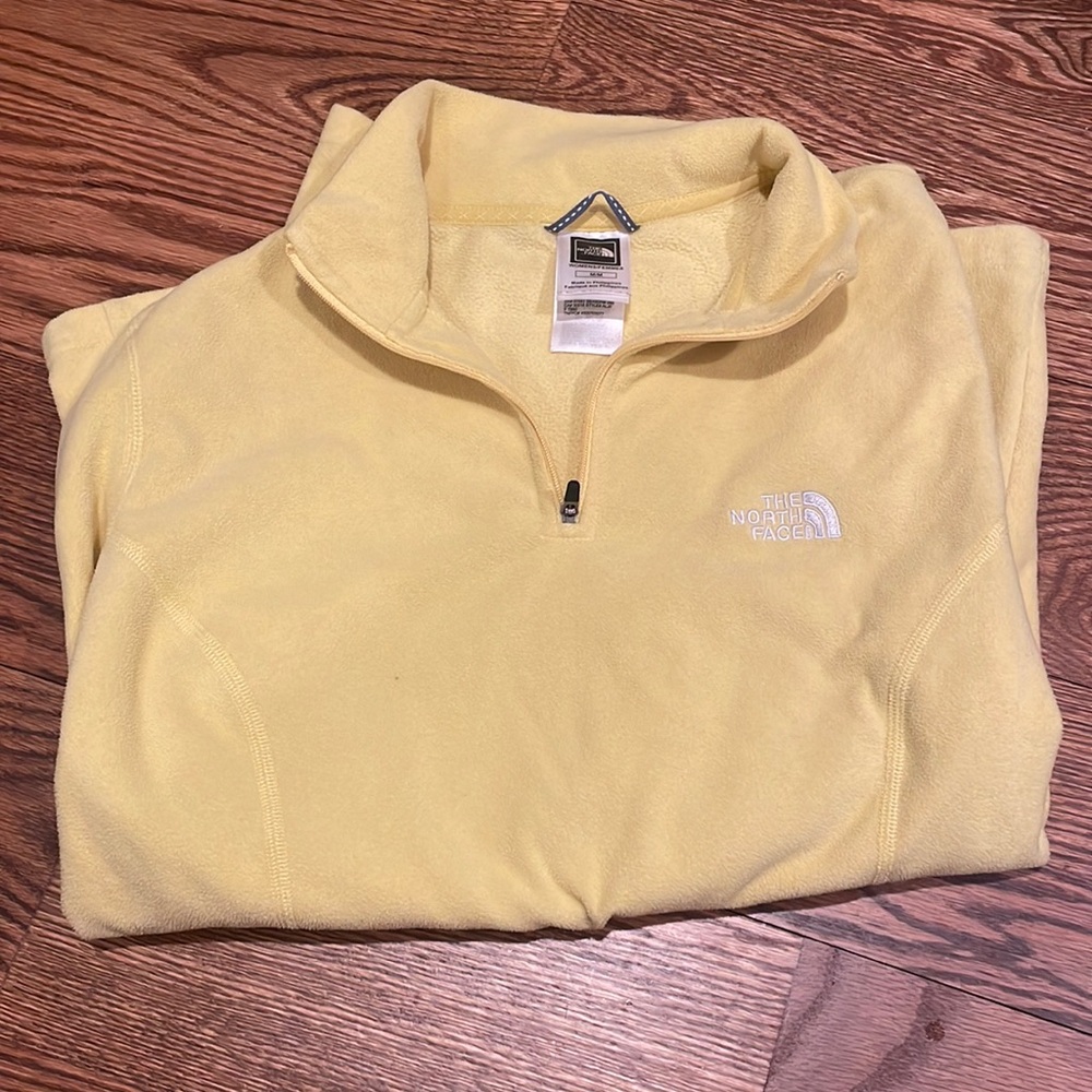 Yellow north face crewneck